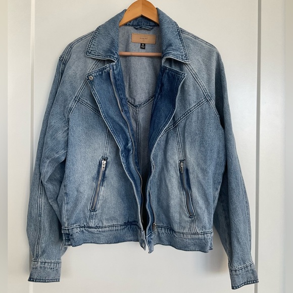 Blanknyc Wondering Why Denim Jacket - M - NEW Zip Up Blue Coat - Picture 1 of 10